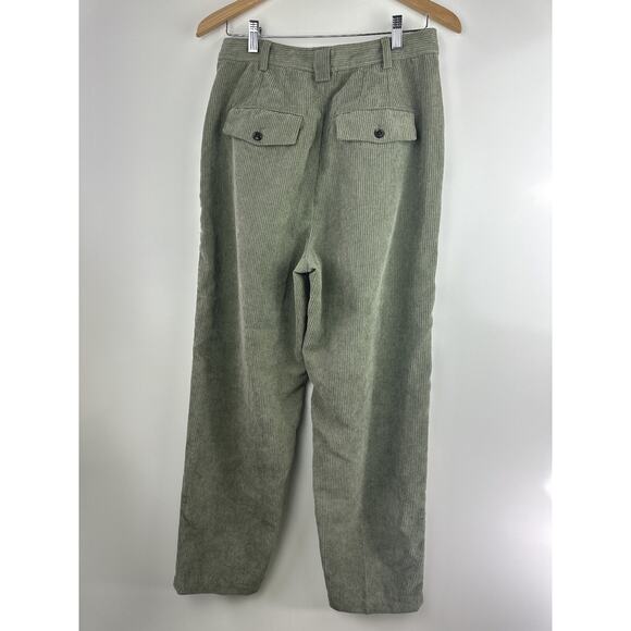 Madewell Corduroy High Rise Tapered Pants Distant Surplus Green Women's Size 6 - Picture 10 of 15